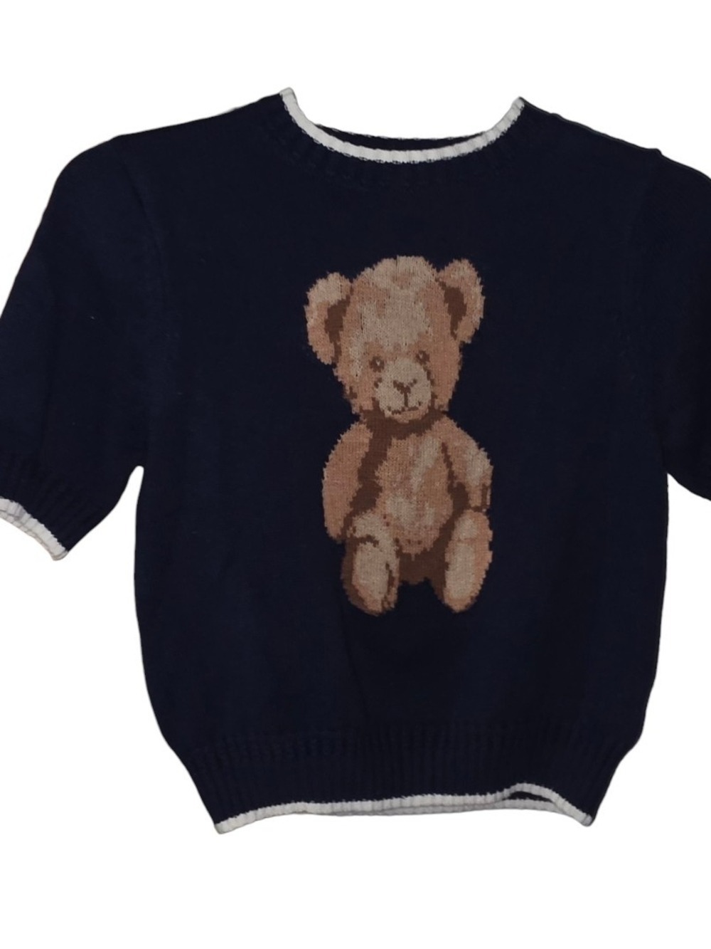 Society 212 Teddy Bear Sweater Short Sleeve Medium